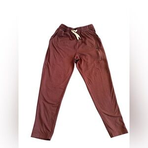 Feat Clothing Women's Sz Small Reverse Fleece Joggers Lounge Pants Burgundy